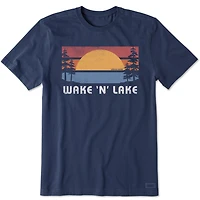 Life Is Good Men's Wake and Lake Navy Blue T-Shirt for only USD 29.50 | Hallmark
