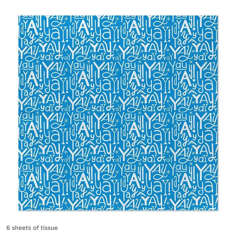 Yay Doodles on Blue Tissue Paper, 6 Sheets for only USD 1.99 | Hallmark