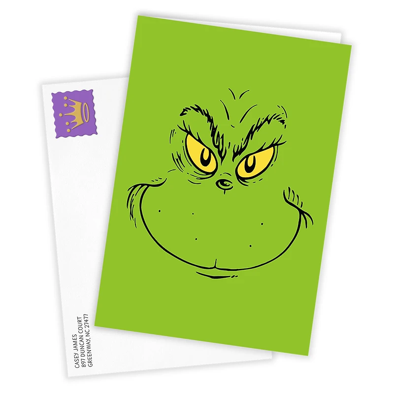 Dr. Seuss's How the Grinch Stole Christmas!™ Grinch Face Custom Christmas Card for only USD 4.99 | Hallmark