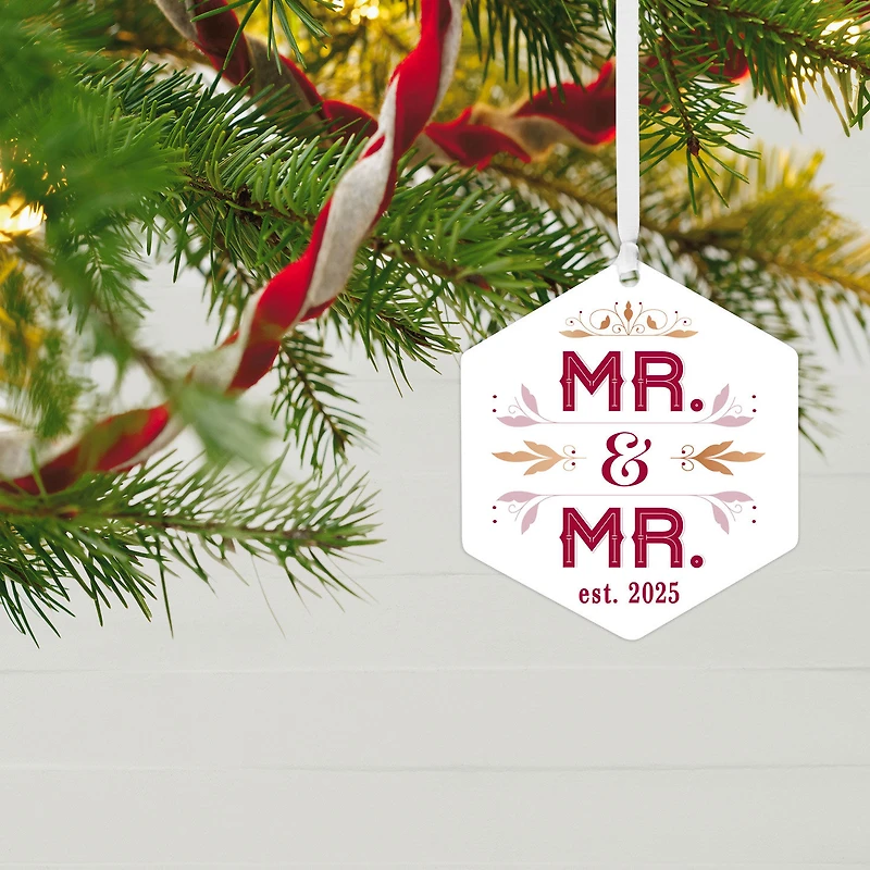 Mr. & Mr. Metal Personalized Ornament, Custom Text for only USD 17.99 | Hallmark