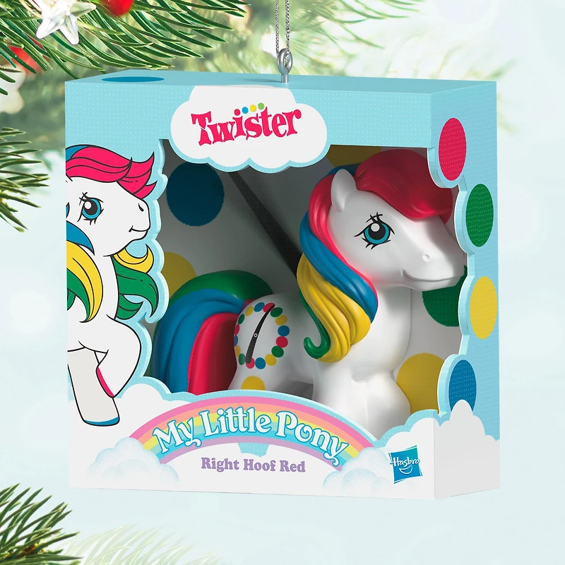 Hasbro® My Little Pony® Retro Twister® Right Hoof Red Ornament for only USD 23.99 | Hallmark