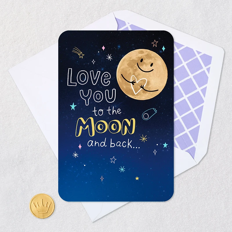 Moon, Stars and Heart Doodles Love Card for Kids for only USD 2.99 | Hallmark
