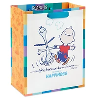 9.6" Peanuts® 75th Anniversary Happy Dance Medium Gift Bag for only USD 3.49 | Hallmark