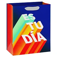 9.6" Es Tu Día Shadow Lettering on Blue Medium Gift Bag for only USD 3.99 | Hallmark