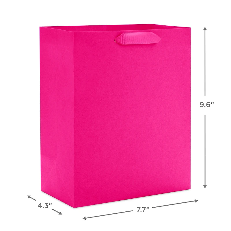 9.6" Solid Hot Pink Medium Gift Bag for only USD 3.49 | Hallmark