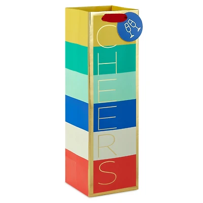 13" Cheers Color Block Wine Gift Bag for only USD 4.49 | Hallmark