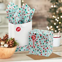 Colorful Dots on Mint Tissue Paper With Gift Tag Stickers, 10 sheets for only USD 4.99 | Hallmark