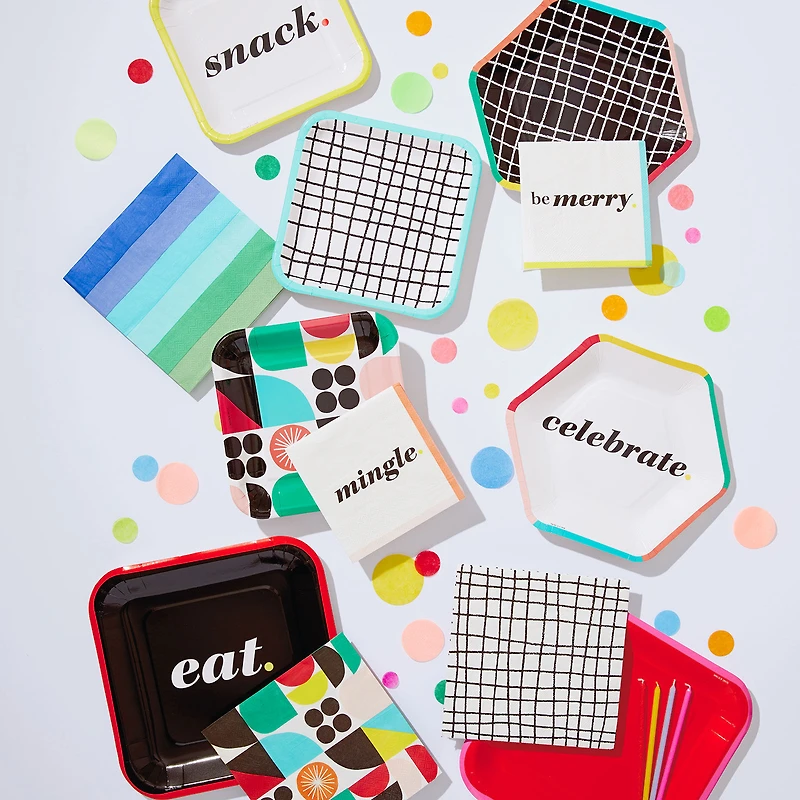 "Celebrate" Hexagonal Dessert Plates, Set of 8 for only USD 4.99 | Hallmark