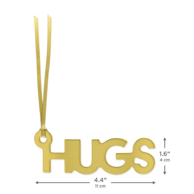 Gold "Hugs" Die-Cut Gift Trim for only USD 4.49 | Hallmark