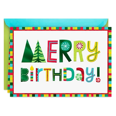 Colorful, Merry Wishes Christmas Birthday Card for only USD 3.99 | Hallmark