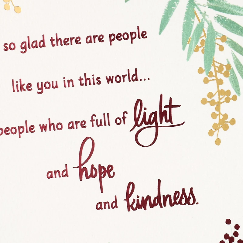 You Bring Light, Hope and Kindness Christmas Card for only USD 6.99 | Hallmark