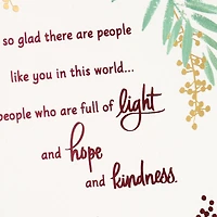 You Bring Light, Hope and Kindness Christmas Card for only USD 6.99 | Hallmark