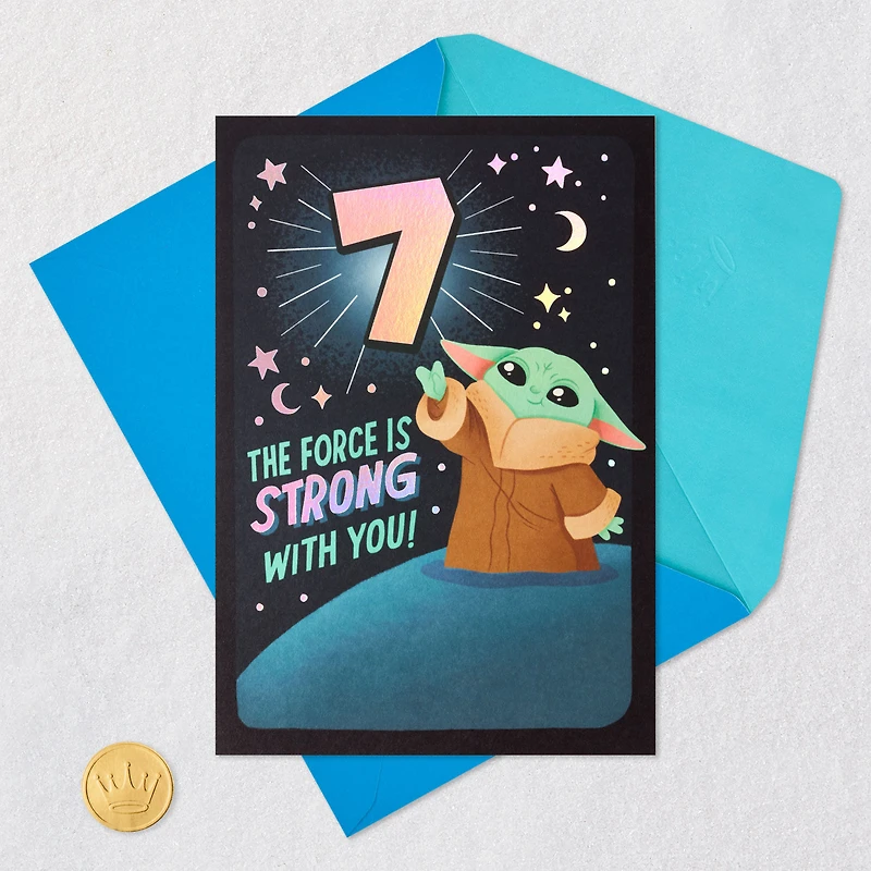 Star Wars™ Grogu™ Epic Day 7th Birthday Card for only USD 4.99 | Hallmark