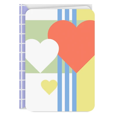 Mod Hearts and Stripes Blank Card for only USD 2.99 | Hallmark