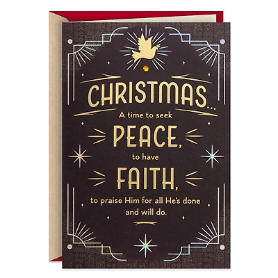 A Time for Peace, Faith and Joy Christmas Card for only USD 5.99 | Hallmark