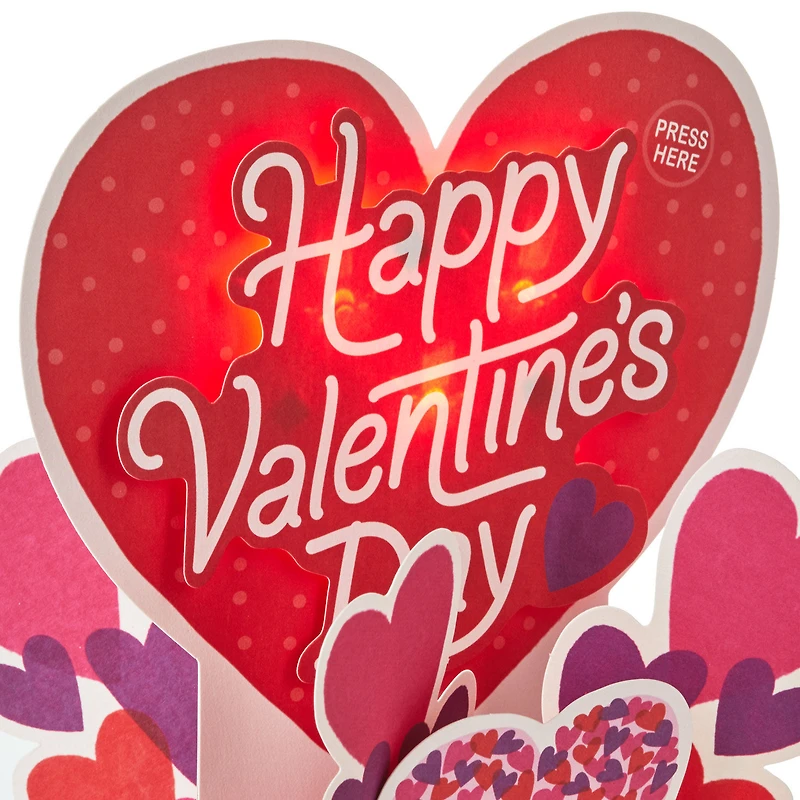 Hearts Musical 3D Pop-Up Valentine's Day Card With Light for only USD 9.99 | Hallmark