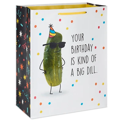13" Kind of a Big Dill Large Birthday Gift Bag for only USD 4.49 | Hallmark