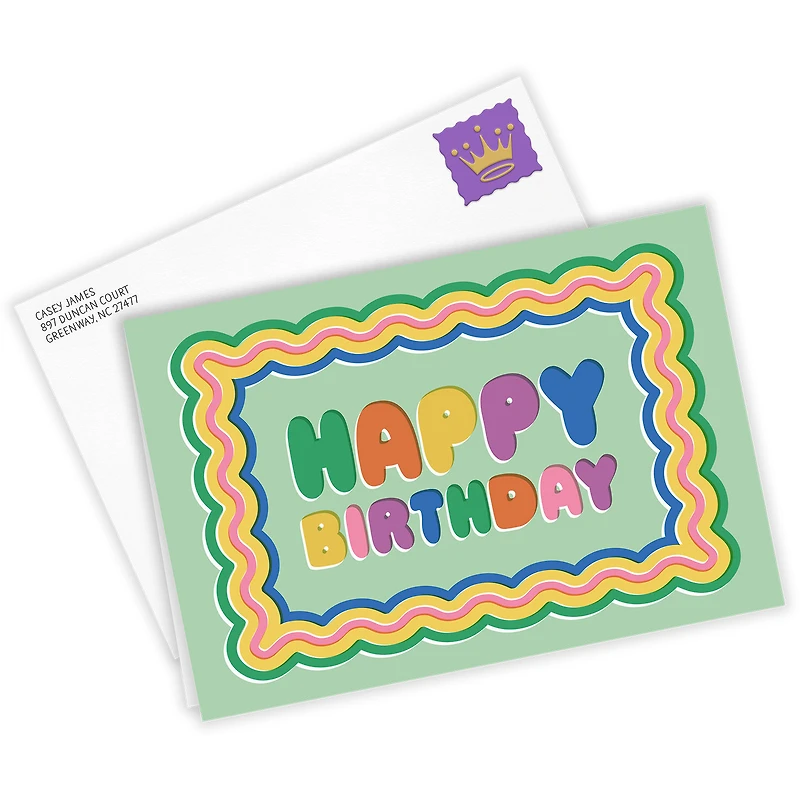 Bold Bubble Ripples Custom Birthday Card for only USD 4.99 | Hallmark