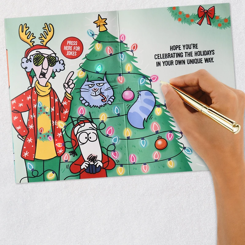Maxine™ As Merry as it Gets Funny Christmas Card With Sound and Light for only USD 8.99 | Hallmark