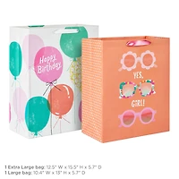Sunglasses and Balloons 2-Pack Birthday Gift Bag Bundle for only USD 8.99 | Hallmark