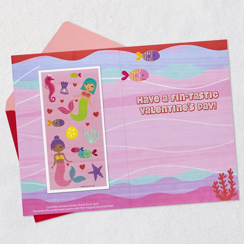 You're Mer-mazing Valentine's Day Card for Granddaughter With Stickers and Mermaid Play Scene for only USD 4.99 | Hallmark