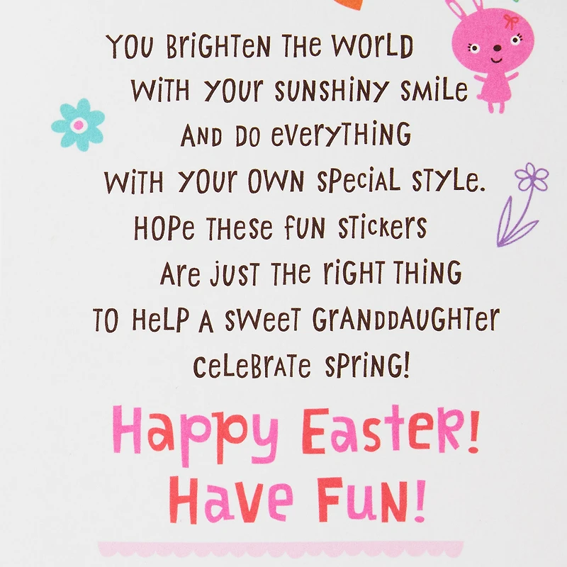 You Brighten the World Easter Card With Stickers for Granddaughter for only USD 4.59 | Hallmark