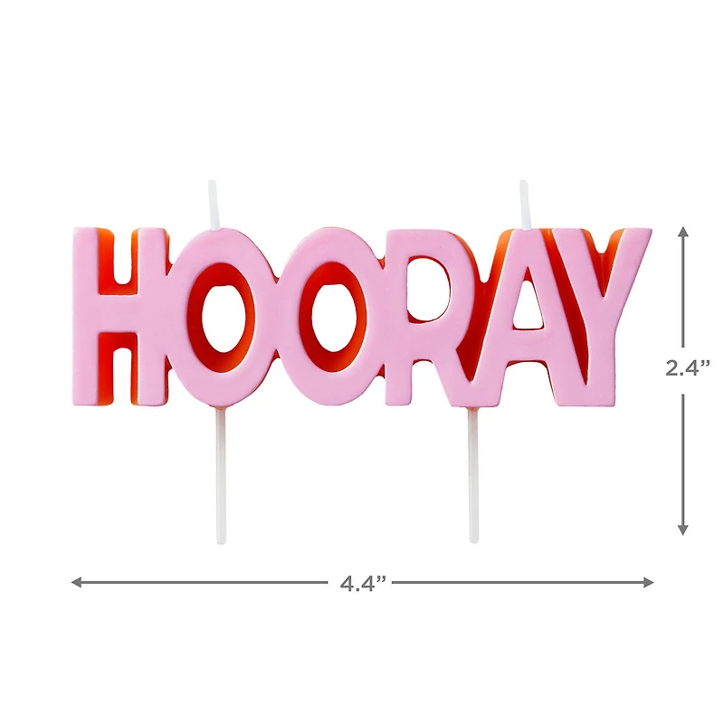 "Hooray" Pink Candle for only USD 6.99 | Hallmark