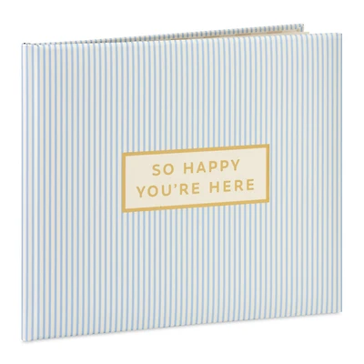 So Happy You're Here Blue and White Striped Guest Book for only USD 26.99 | Hallmark