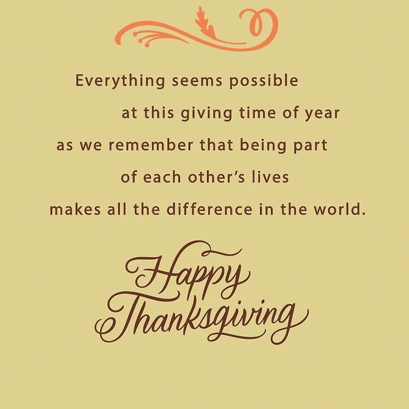 Everything Seems Possible Thanksgiving Card for only USD 2.00 | Hallmark