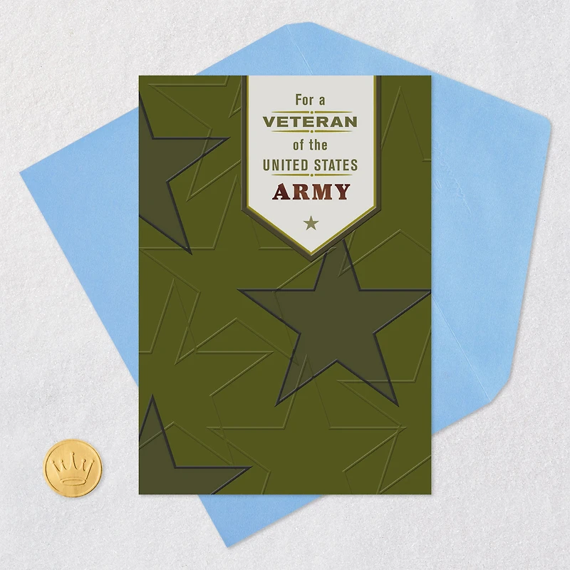 U.S. Army Thank You for Your Service Veterans Day Card for only USD 2.99 | Hallmark