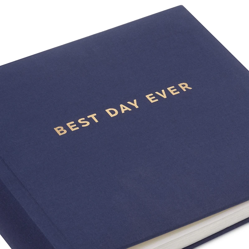 Best Day Ever Gold on Navy Linen Photo Album for only USD 28.99 | Hallmark