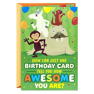 Party Animals Birthday Card for Kids With Mini Cards for only USD 5.99 | Hallmark