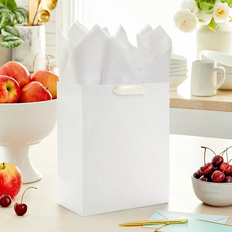 9.6" Solid White Medium Gift Bag for only USD 3.49 | Hallmark