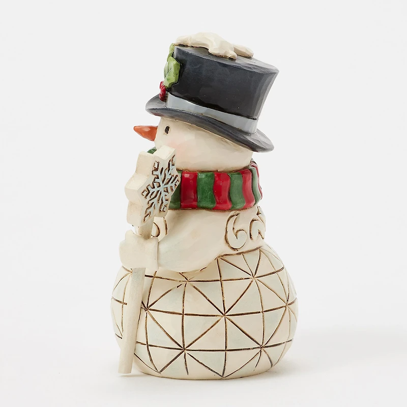 Jim Shore Heartwood Creek Snowman With Snowflake Cane Mini Figurine, 3.82" for only USD 27.99 | Hallmark