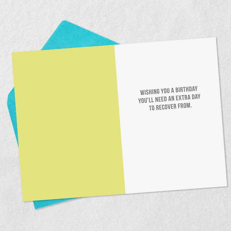 An Extra Day to Recover Funny Birthday Card for only USD 3.99 | Hallmark