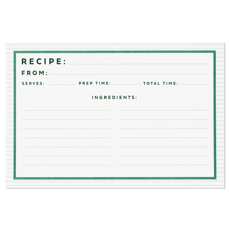 Classic Stripes Recipe Cards, Pack of 36 for only USD 7.99 | Hallmark