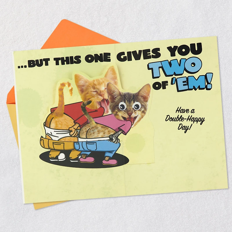 Mooning Cats Funny Pop-Up Birthday Card From Both for only USD 4.99 | Hallmark
