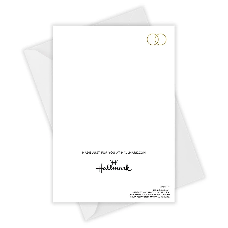 Hearts and Gold Rings Custom Wedding Card for only USD 4.99 | Hallmark