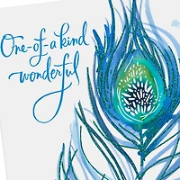 UNICEF One-of-a-Kind Wonderful Peacock Feather Birthday Card for only USD 3.59 | Hallmark