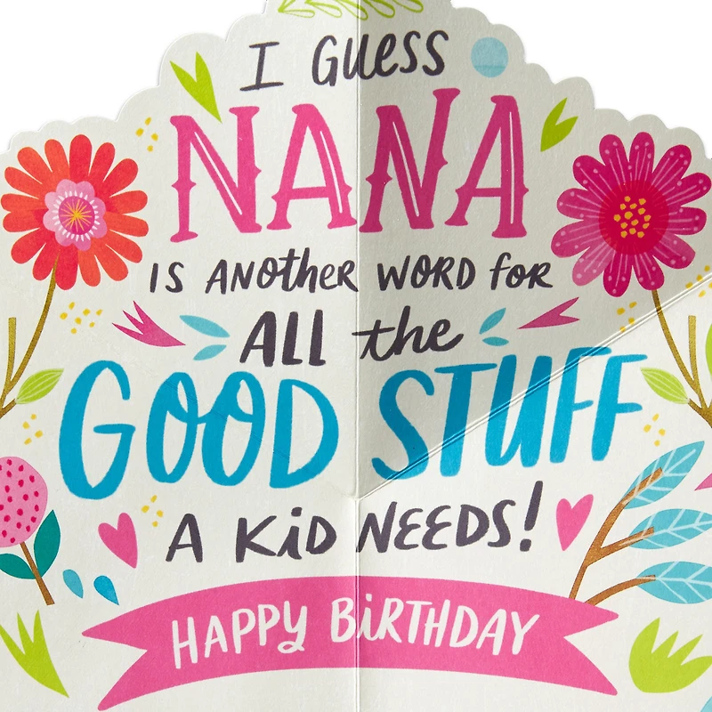 You're All the Good Stuff a Kid Needs Pop-Up Birthday Card for Nana for only USD 4.99 | Hallmark