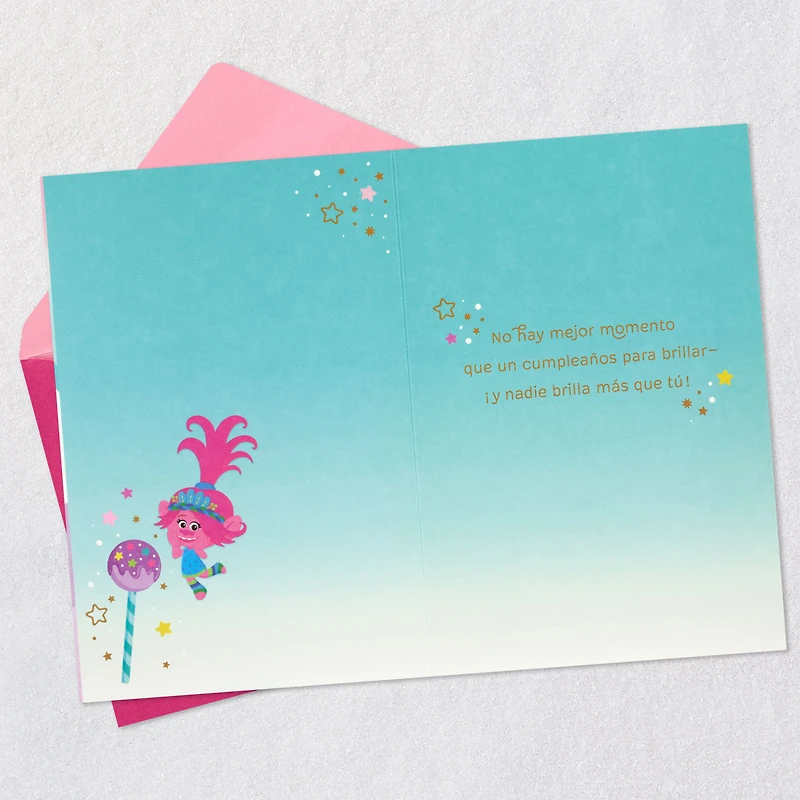 DreamWorks Animation Trolls Time to Shine Spanish-Language 5th Birthday Card for only USD 5.59 | Hallmark