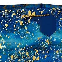 15" Gold Splatter on Navy Blue Extra-Deep Gift Bag for only USD 5.99 | Hallmark