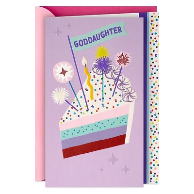 Cake With Candle and Confetti Birthday Card for Goddaughter for only USD 4.99 | Hallmark