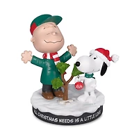 Peanuts® Charlie Brown and Snoopy With Tree Figurine, 5.25" for only USD 44.99 | Hallmark