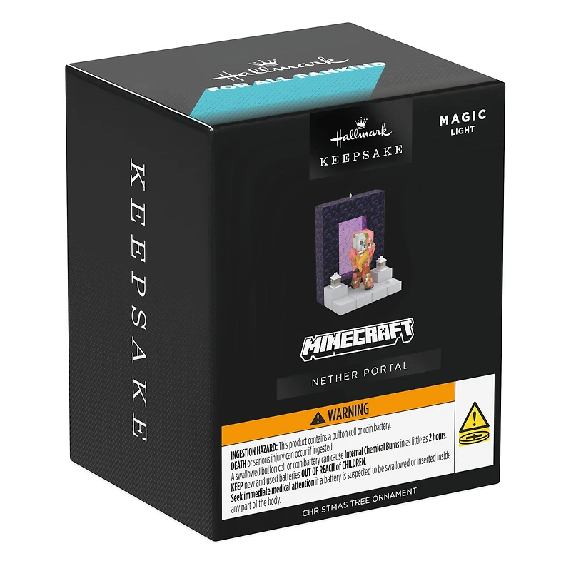 Minecraft Nether Portal With Zombified Piglin Ornament With Light for only USD 35.00 | Hallmark