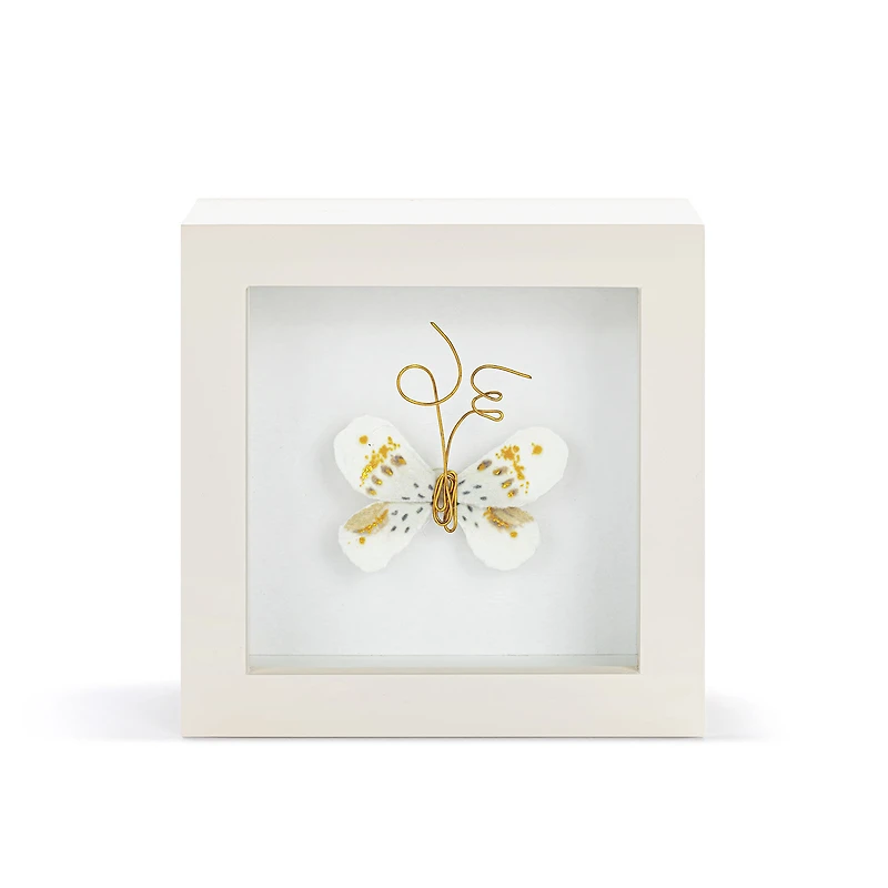 Demdaco Love From Above White and Gold Butterfly Small Shadow Box, 4" for only USD 24.99 | Hallmark
