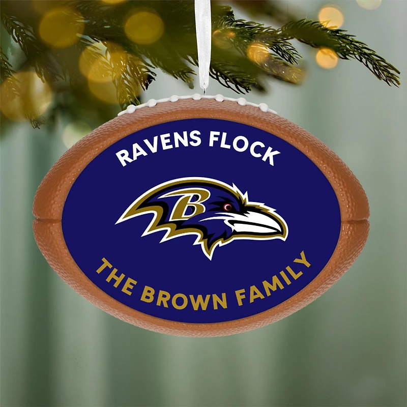 NFL Baltimore Ravens Football Personalized Ornament, Custom Text for only USD 30.99 | Hallmark