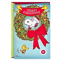 Peanuts® Snoopy and Woodstock Bright and Joyful Musical Christmas Card With Light for only USD 8.99 | Hallmark