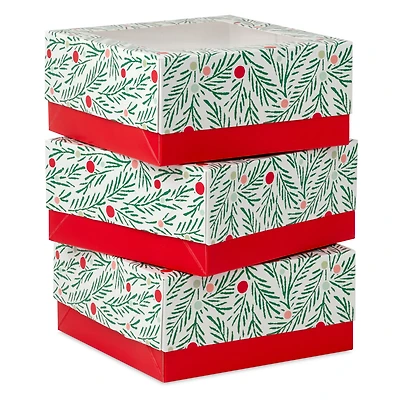 Branches and Berries 3-Pack Holiday Windowed Gift Boxes for only USD 6.99 | Hallmark