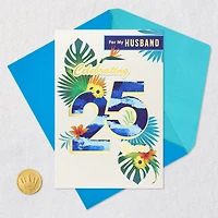 Tropical Leaves 25th Anniversary Card for Husband for only USD 5.59 | Hallmark